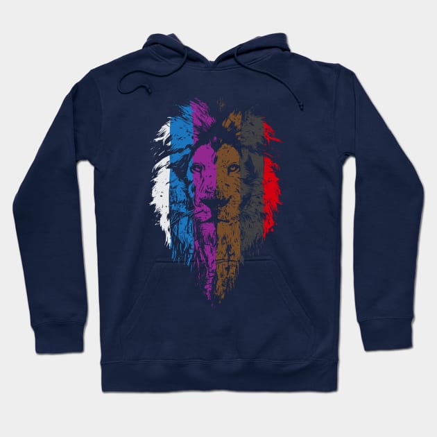 BJJ Belt Rank Lion Face for Jiu Jitsu Hoodie by ThreadsMonkey